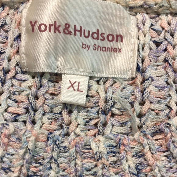 YORK & HUDSON Women's Tape Yard Crewneck Sweater In Blush Multi XL NWOT - Picture 4 of 14